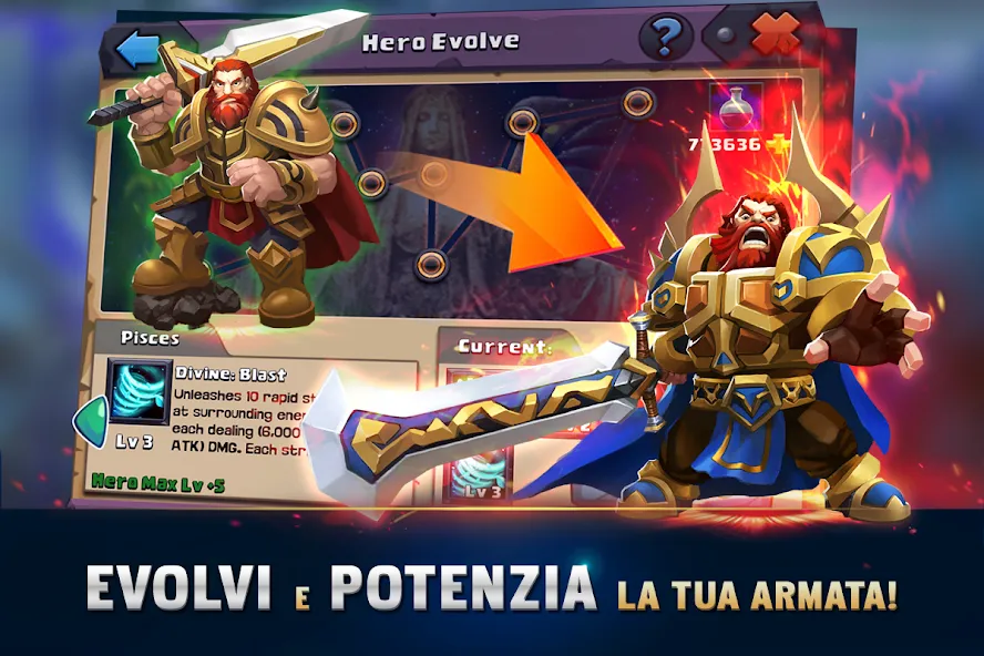 Clash of Lords 2: Italiano (Клэш оф Лордс 2) [МОД: Деньги, Монеты и Меню MOD] Screenshot 3