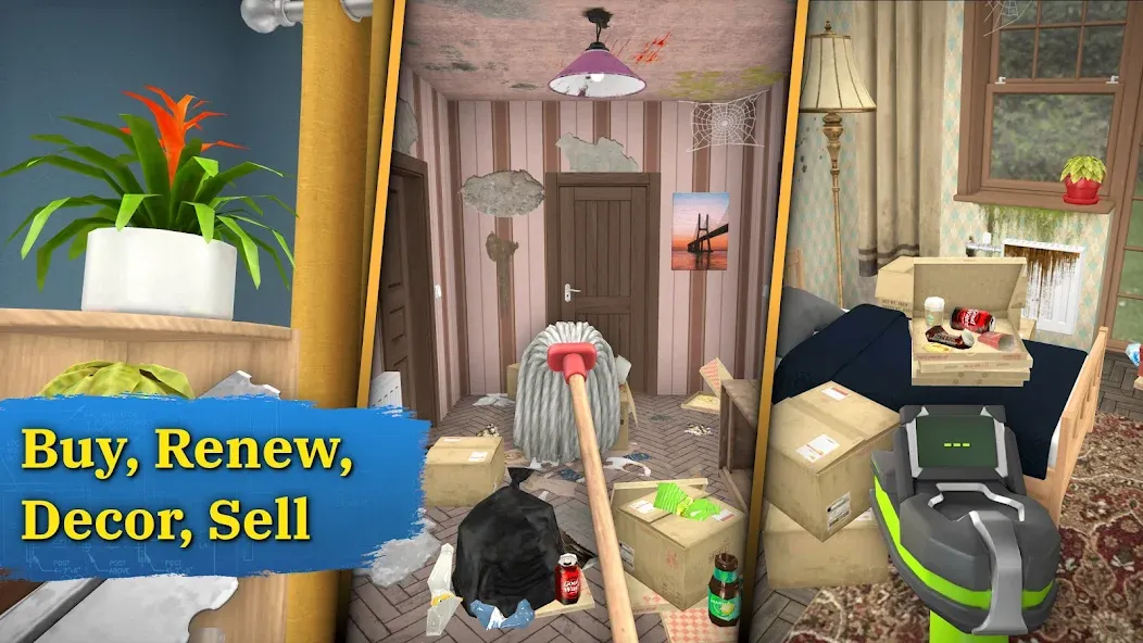 House Flipper: Home Design (Хаус Флиппер) [МОД: Меню, Бесконечные монеты и Открытые уровни] Screenshot 1