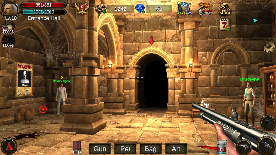 Dungeon Shooter : Dark Temple (Данжен Шутер) [МОД: Много денег, Монет и Все открыто] Screenshot 1