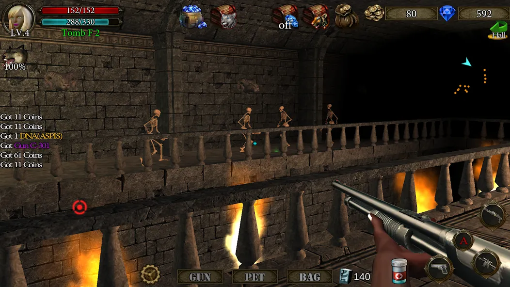 Dungeon Shooter : Dark Temple (Данжен Шутер) [МОД: Много денег, Монет и Все открыто] Screenshot 3