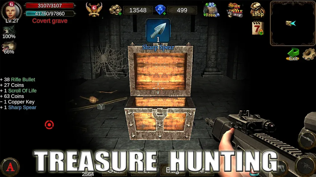 Dungeon Shooter : Dark Temple (Данжен Шутер) [МОД: Много денег, Монет и Все открыто] Screenshot 4