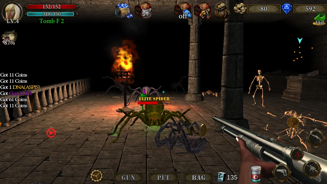 Dungeon Shooter : Dark Temple (Данжен Шутер) [МОД: Много денег, Монет и Все открыто] Screenshot 5
