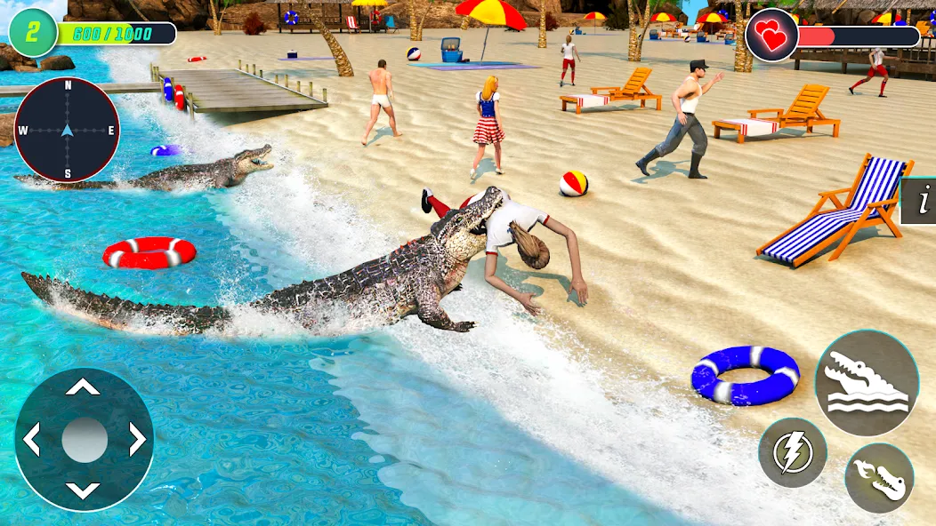 Crocodile Games: Animal Games [МОД: Деньги, Монеты и Меню MOD] Screenshot 4