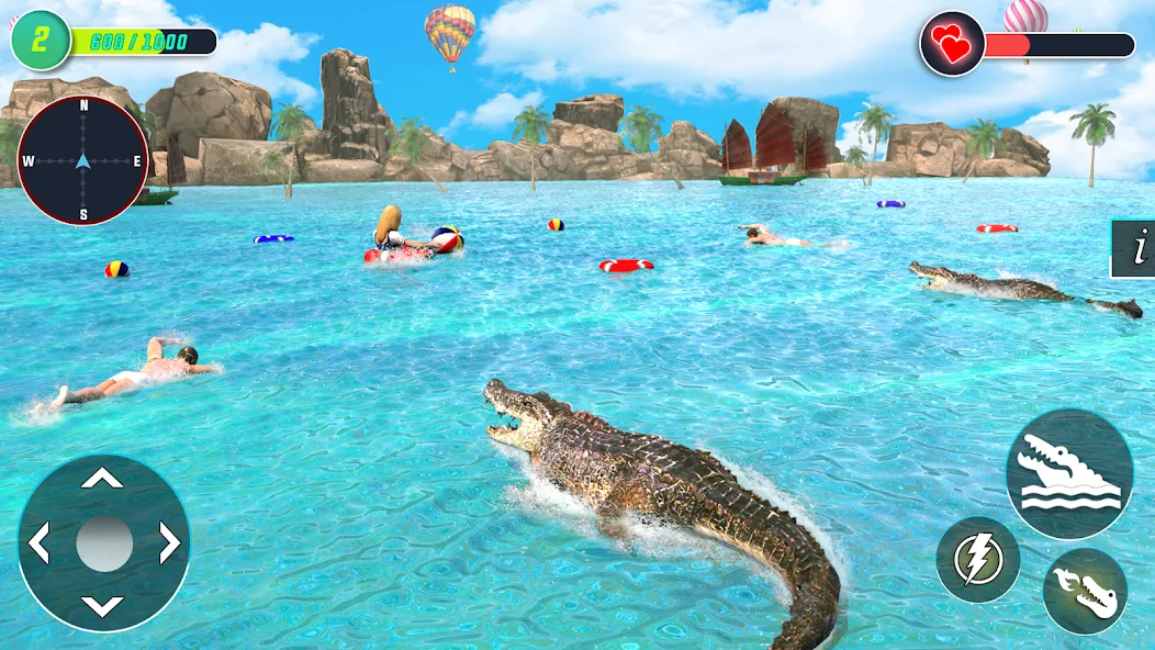 Crocodile Games: Animal Games [МОД: Деньги, Монеты и Меню MOD] Screenshot 5