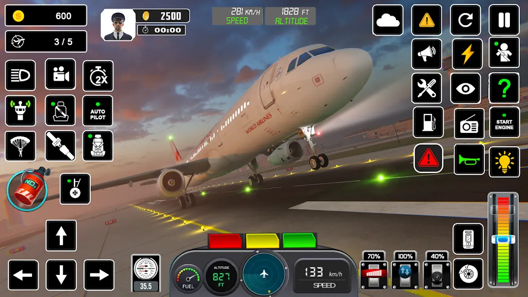 Pilot Flight Simulator Games [МОД: Много денег, Монет и Все открыто] Screenshot 1