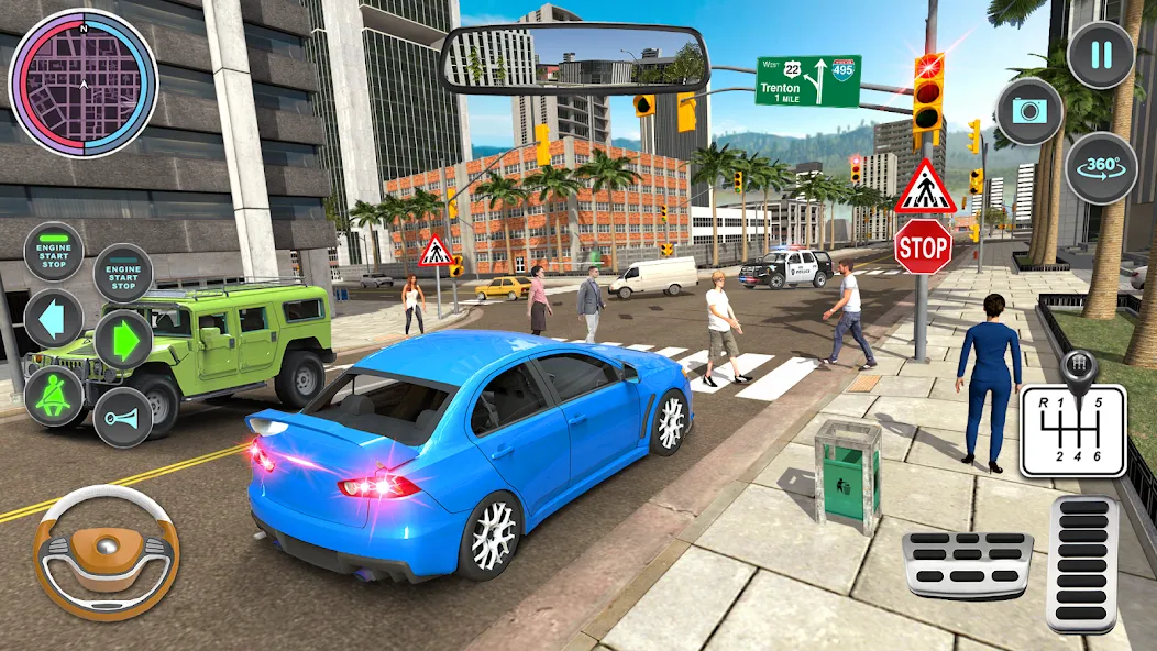 Modern Car Driving School Game [МОД: Много денег, Монет и Все открыто] Screenshot 3