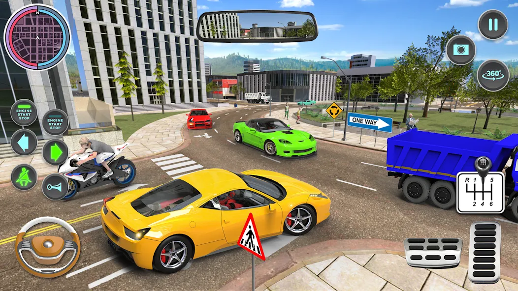 Modern Car Driving School Game [МОД: Много денег, Монет и Все открыто] Screenshot 4