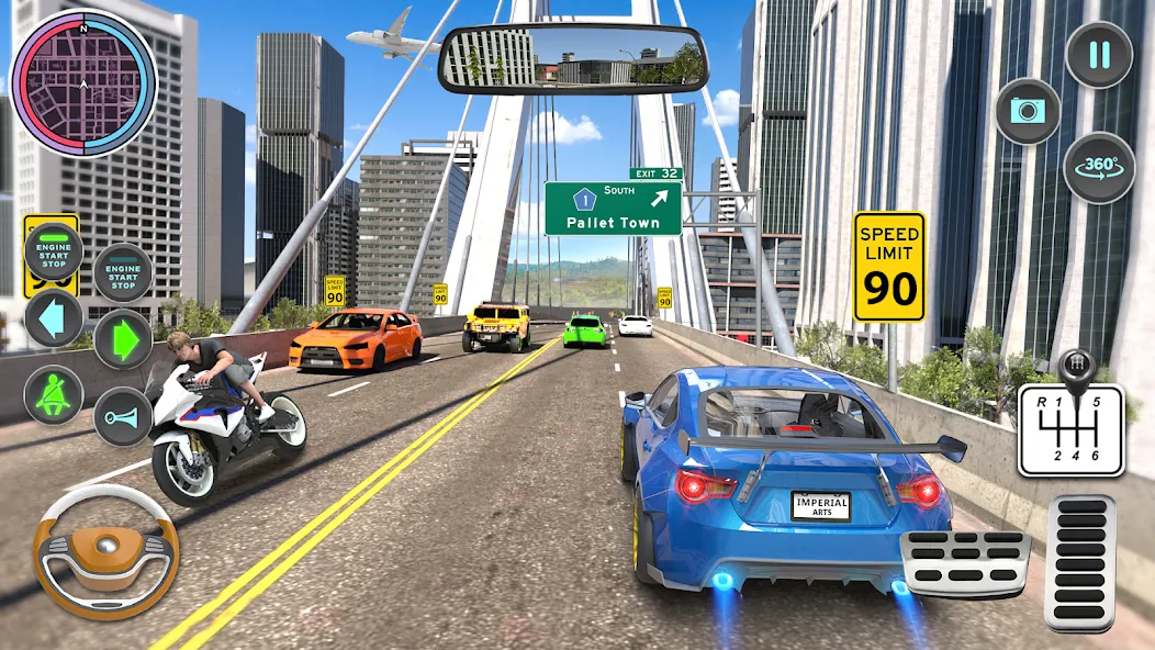 Modern Car Driving School Game [МОД: Много денег, Монет и Все открыто] Screenshot 5