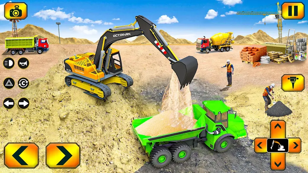 Sand Excavator Simulator Games [МОД: Меню, Бесконечные монеты и Открытые уровни] Screenshot 2