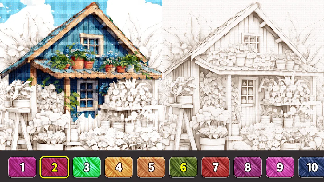Cross Stitch: Color by Number [МОД: Много монет, Открытые уровни и Мега MOD] Screenshot 3
