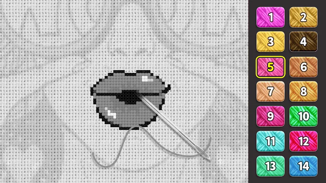 Cross Stitch: Color by Number [МОД: Много монет, Открытые уровни и Мега MOD] Screenshot 5
