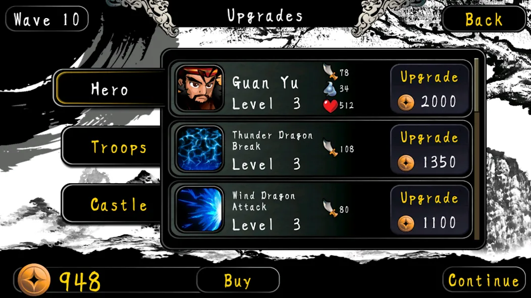 Three Kingdoms Defense (Три Королевства Защита) [МОД: Деньги, Монеты и Меню MOD] Screenshot 2