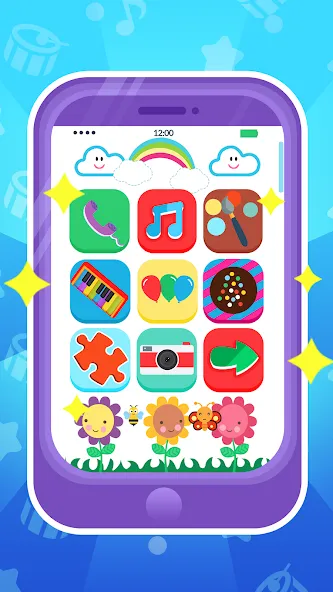 Baby Phone: Toddler Games (Беби Фон) [МОД: Все открыто, Дополнительные деньги и Меню MOD] Screenshot 1