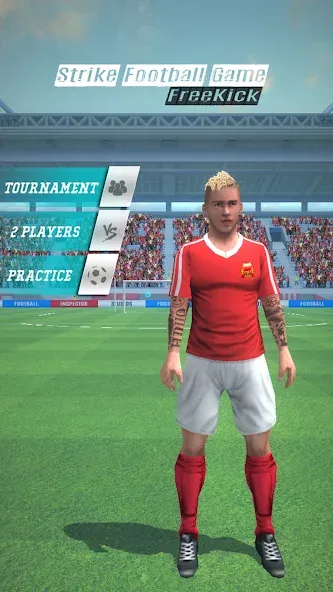 Strike Football Game FreeKick [МОД: Меню, Бесконечные монеты и Открытые уровни] Screenshot 1