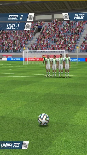Strike Football Game FreeKick [МОД: Меню, Бесконечные монеты и Открытые уровни] Screenshot 3