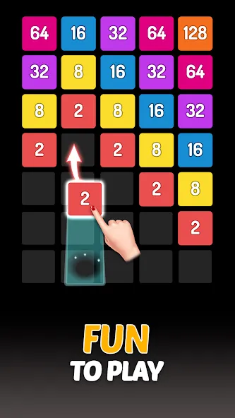 X2 Blocks - 2048 Number Game (Блоки) [МОД: Меню, Бесконечные монеты и Открытые уровни] Screenshot 1