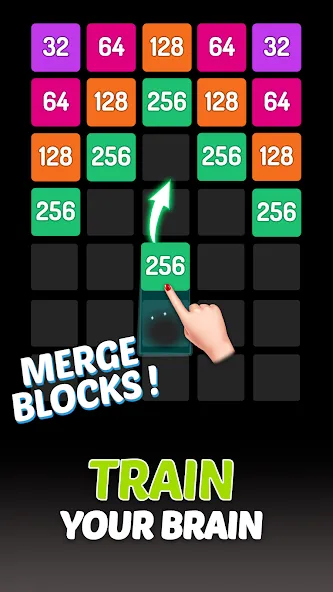 X2 Blocks - 2048 Number Game (Блоки) [МОД: Меню, Бесконечные монеты и Открытые уровни] Screenshot 2