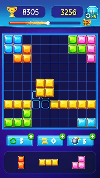 Block Puzzle - Gem Block (Блокпазл блокголоволомка) [МОД: Все открыто, Дополнительные деньги и Меню MOD] Screenshot 4