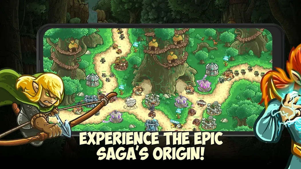 Kingdom Rush Origins TD (Кингдом Раш Ориджинс) [МОД: Много монет, Открытые уровни и Мега MOD] Screenshot 1