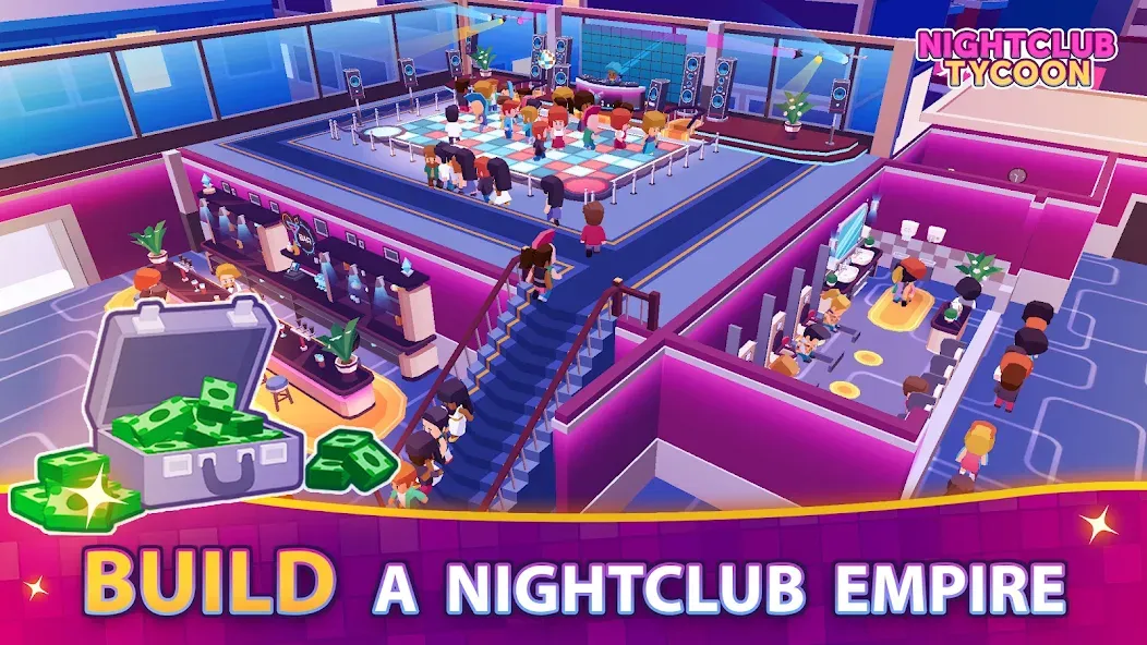 Nightclub Tycoon: Idle Empire [МОД: Меню, Бесконечные монеты и Открытые уровни] Screenshot 1