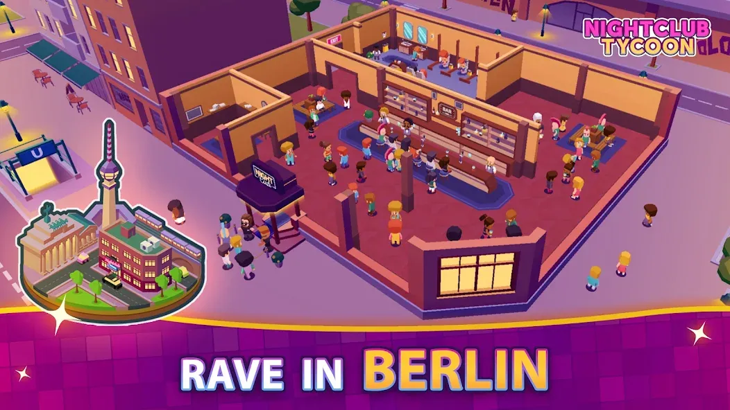 Nightclub Tycoon: Idle Empire [МОД: Меню, Бесконечные монеты и Открытые уровни] Screenshot 2