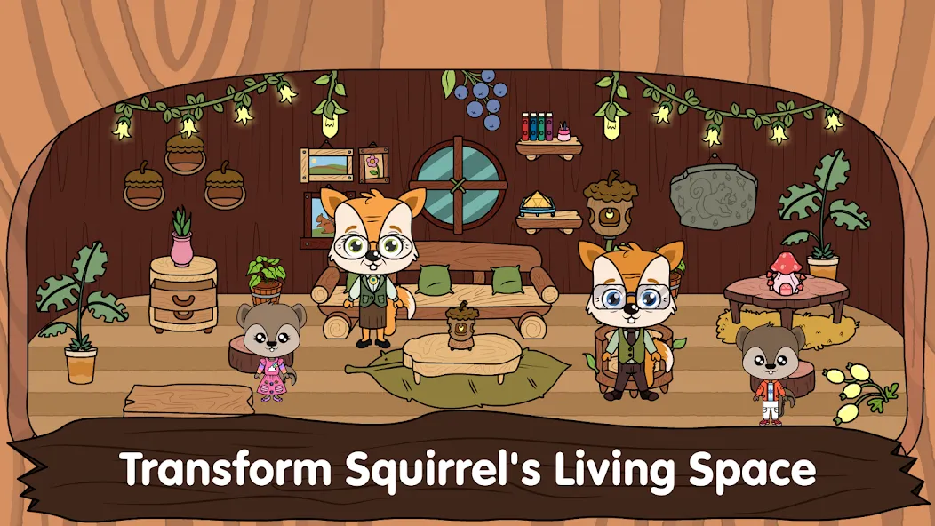 Animal Town - My Squirrel Home [МОД: Много монет, Открытые уровни и Мега MOD] Screenshot 1