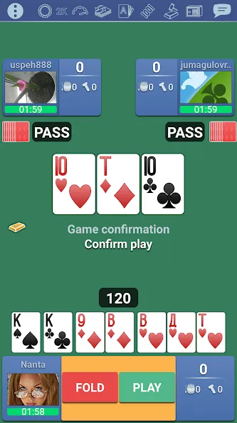 Thousand 1000 Online card game [МОД: Все открыто, Дополнительные деньги и Меню MOD] Screenshot 1