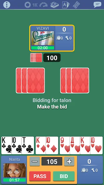 Thousand 1000 Online card game [МОД: Все открыто, Дополнительные деньги и Меню MOD] Screenshot 3