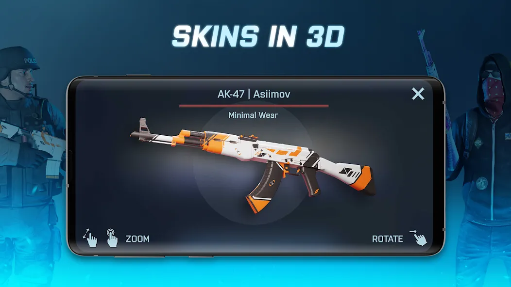 Case Opener - skins simulator (Кейс Опенер) [МОД: Все открыто, Дополнительные деньги и Меню MOD] Screenshot 1