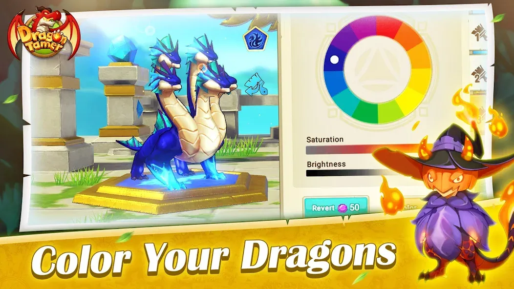 Dragon Tamer [МОД: Все открыто, Дополнительные деньги и Меню MOD] Screenshot 1
