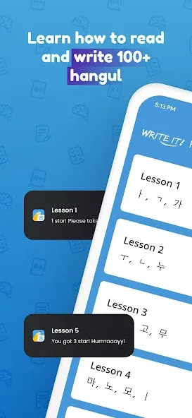 Write It! Korean [МОД: Много монет, Открытые уровни и Мега MOD] Screenshot 1