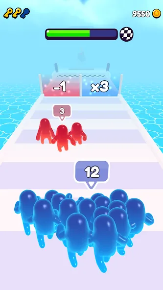 Join Blob Clash 3D: Mob Runner (Джойн Блоб Клаш 3D) [МОД: Деньги, Монеты и Меню MOD] Screenshot 3