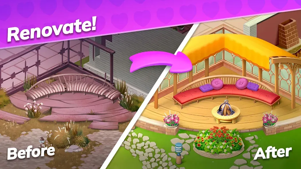 Emma's Mansion: Design & Match [МОД: Все открыто, Дополнительные деньги и Меню MOD] Screenshot 3