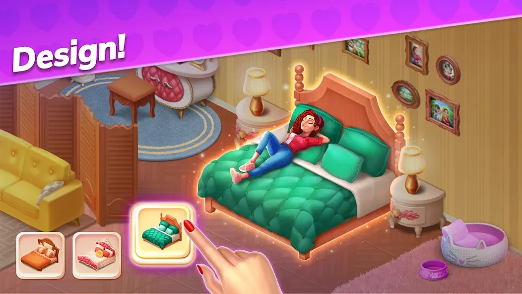 Emma's Mansion: Design & Match [МОД: Все открыто, Дополнительные деньги и Меню MOD] Screenshot 4