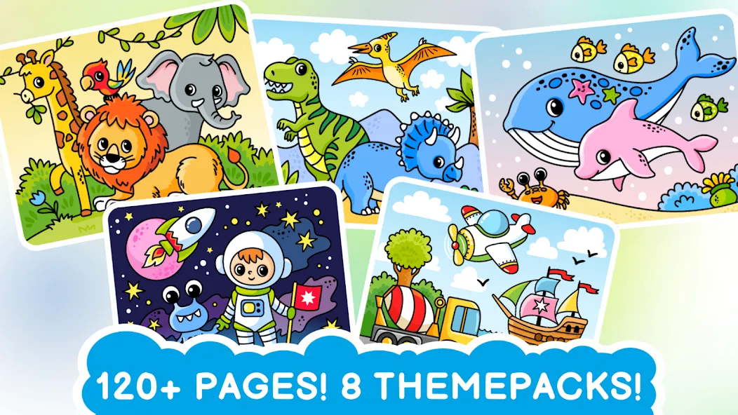 Easy coloring book for kids [МОД: Меню, Бесконечные монеты и Открытые уровни] Screenshot 2