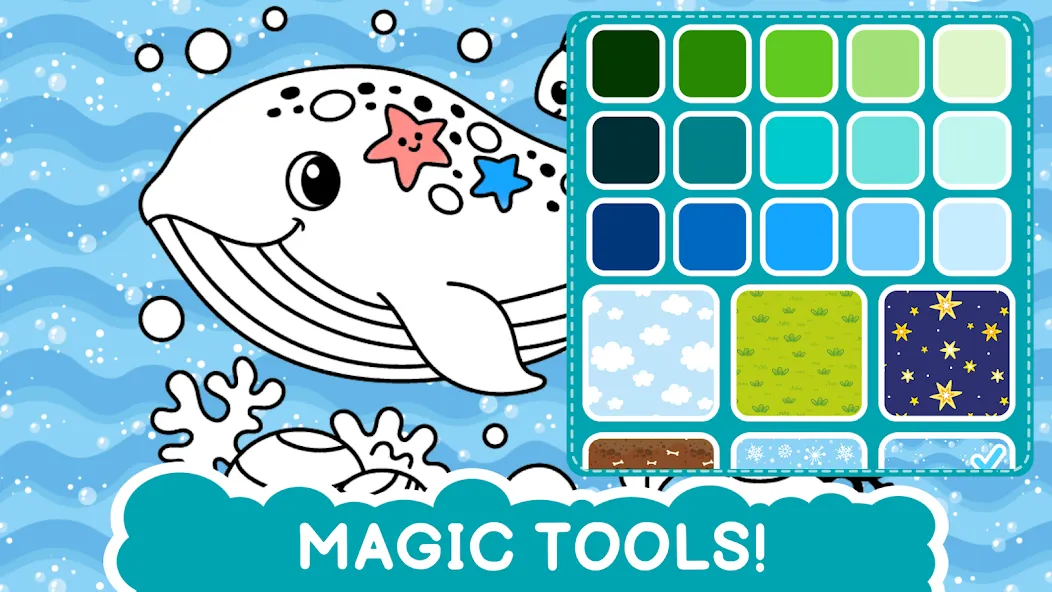 Easy coloring book for kids [МОД: Меню, Бесконечные монеты и Открытые уровни] Screenshot 4