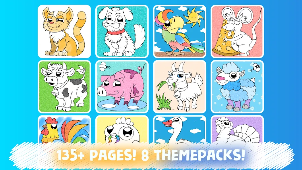 Easy coloring pages for kids [МОД: Много денег, Монет и Все открыто] Screenshot 2