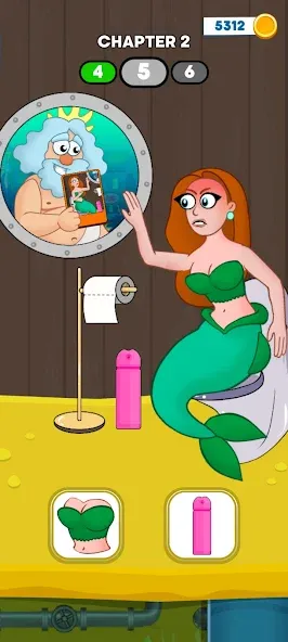 Neptune vs Mermaid: Fish Prank (Нептун против Русалки) [МОД: Бесконечные деньги, Монеты и Мега MOD] Screenshot 3