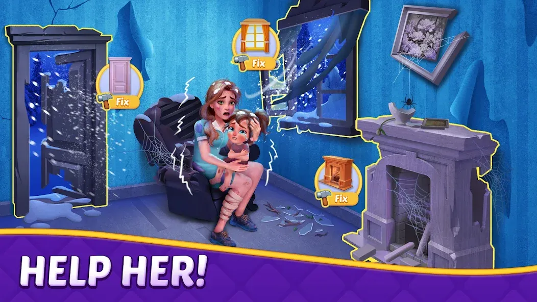 Matching Story - Puzzle Games (Матчинг Стори) [МОД: Бесконечные деньги, Монеты и Мега MOD] Screenshot 1