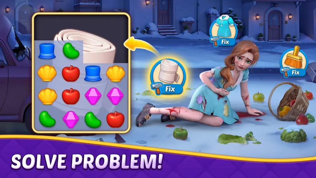 Matching Story - Puzzle Games (Матчинг Стори) [МОД: Бесконечные деньги, Монеты и Мега MOD] Screenshot 2