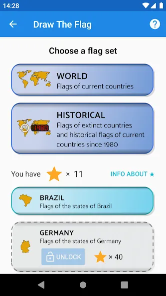 Draw The Flag - Quiz & Maker [МОД: Много денег, Монет и Все открыто] Screenshot 2