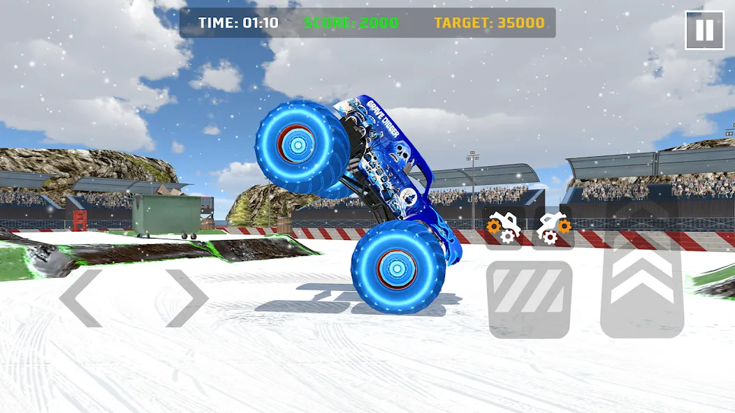 Car Games: Monster Truck Stunt (Монстртрак стант) [МОД: Много монет, Открытые уровни и Мега MOD] Screenshot 2