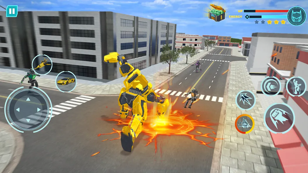 Robot Game: Transform & Fight (Робот Игра Трансформация Автомобиля) [МОД: Деньги, Монеты и Меню MOD] Screenshot 4