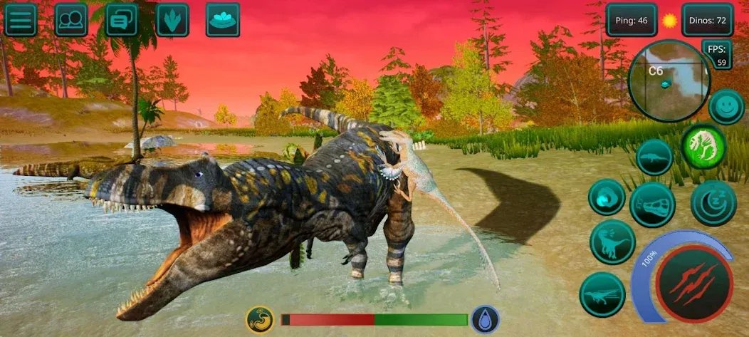 The Cursed Dinosaur Isle: Game [МОД: Много монет, Открытые уровни и Мега MOD] Screenshot 1