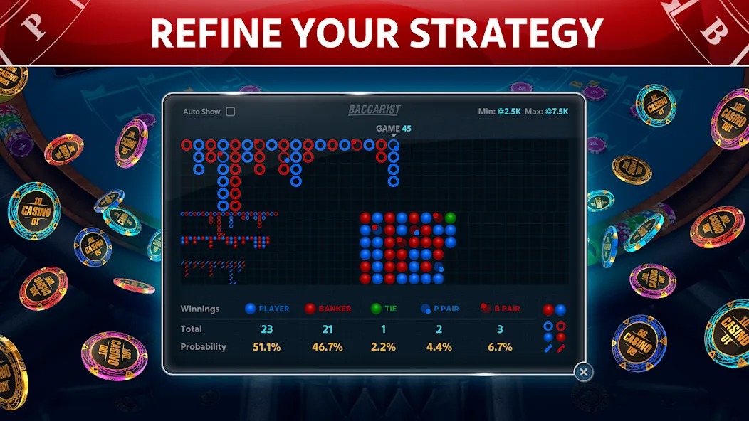 Baccarat Online: Baccarist [МОД: Много денег, Монет и Все открыто] Screenshot 2
