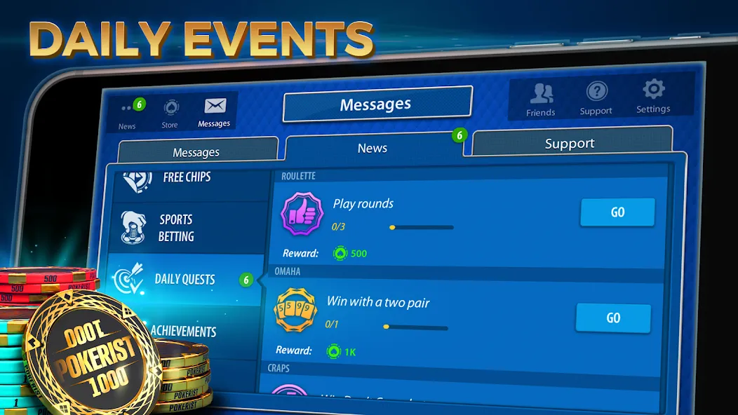 Texas Hold'em Poker: Pokerist [МОД: Бесконечные деньги, Монеты и Мега MOD] Screenshot 3