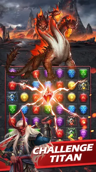 MythWars & Puzzles: RPG Match3 [МОД: Много денег, Монет и Все открыто] Screenshot 2
