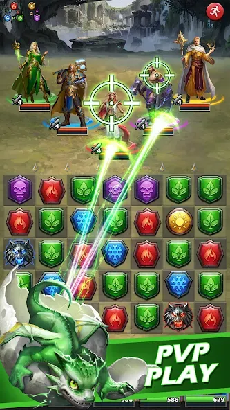 MythWars & Puzzles: RPG Match3 [МОД: Много денег, Монет и Все открыто] Screenshot 3