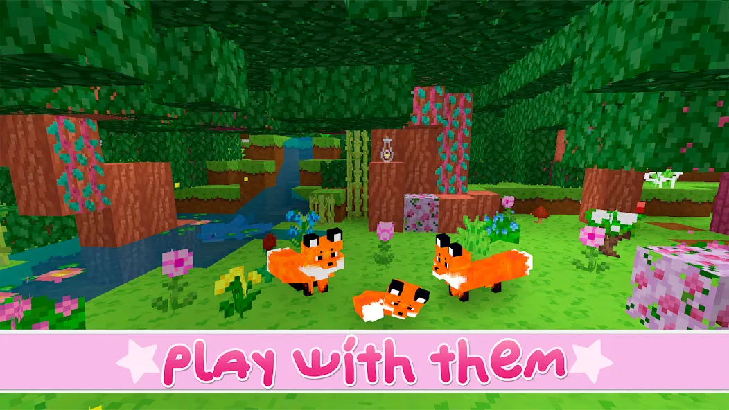 Kawaii World - Craft and Build (Кавайи Ворлд) [МОД: Много монет, Открытые уровни и Мега MOD] Screenshot 2