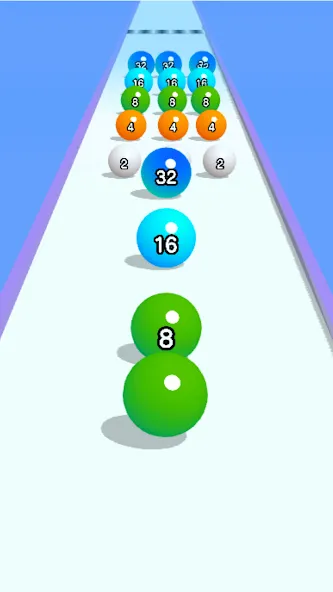 Ball Run 2048: merge number (Бол Ран 2048) [МОД: Меню, Бесконечные монеты и Открытые уровни] Screenshot 2